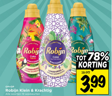 Robijn   wasmiddel folder aanbieding bij  Vomar - details