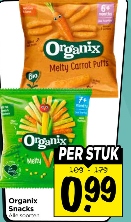 Organix Goodies   snack folder aanbieding bij  Vomar - details