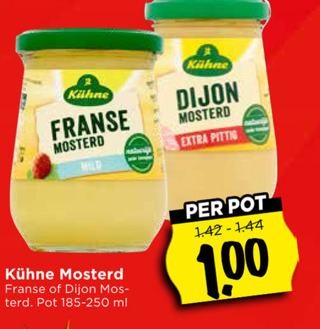 Kuhne   mosterd folder aanbieding bij  Vomar - details