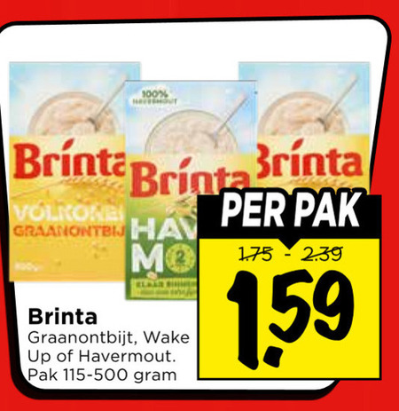 Brinta   havermout folder aanbieding bij  Vomar - details