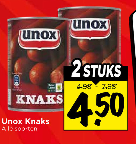 Unox   knakworst folder aanbieding bij  Vomar - details