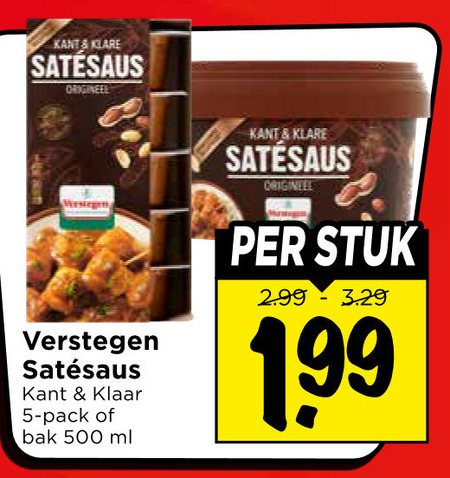 Verstegen   satesaus folder aanbieding bij  Vomar - details