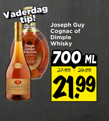 Dimple   whisky, cognac folder aanbieding bij  Vomar - details