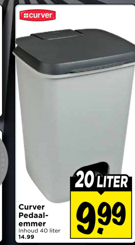Curver   pedaalemmer folder aanbieding bij  Vomar - details