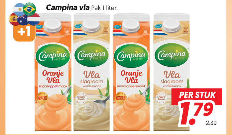 Campina   vla folder aanbieding bij  Dekamarkt - details
