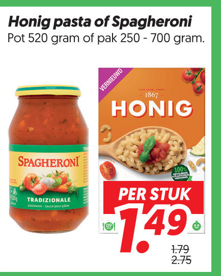 Spagheroni   pasta, pastasaus folder aanbieding bij  Dekamarkt - details