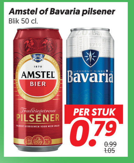 Bavaria   blikje bier folder aanbieding bij  Dekamarkt - details