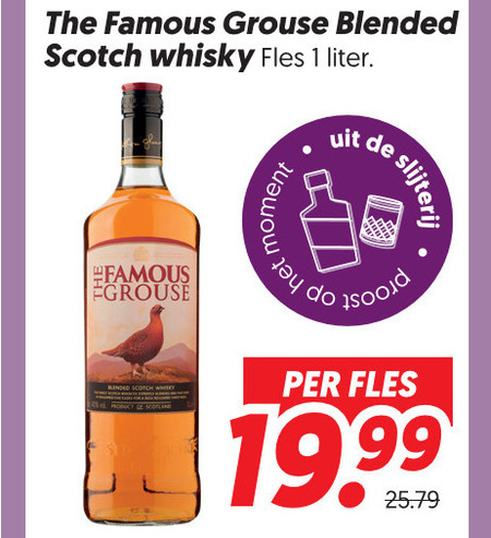 Famous Grouse   whisky folder aanbieding bij  Dekamarkt - details