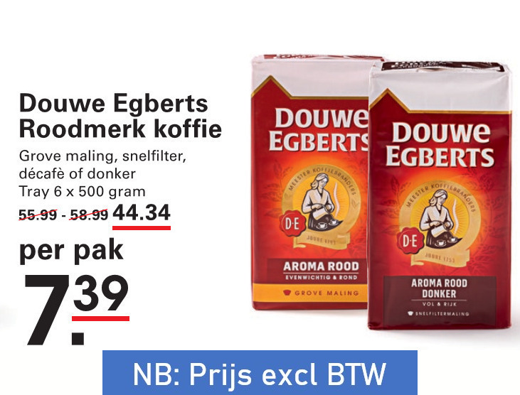 Douwe Egberts   koffie folder aanbieding bij  Sligro - details