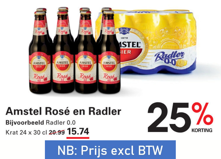 Amstel   radler bier folder aanbieding bij  Sligro - details