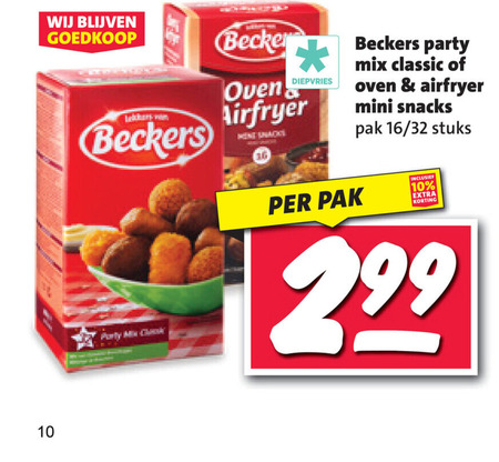 Beckers   snack folder aanbieding bij  Nettorama - details