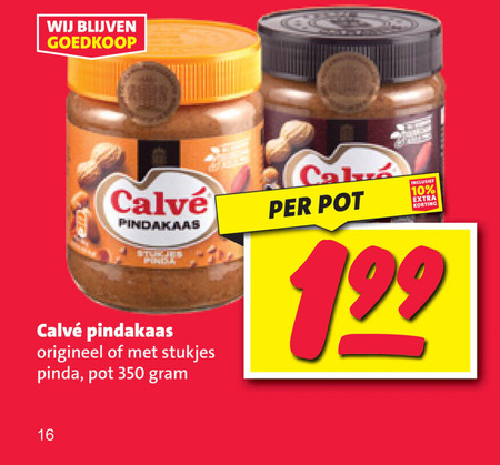 Calve   pindakaas folder aanbieding bij  Nettorama - details