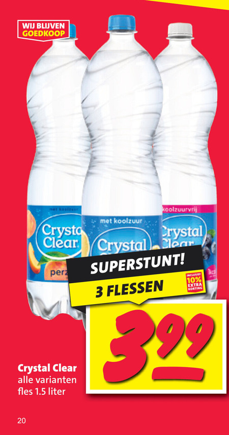 Crystal Clear   fruitdrank folder aanbieding bij  Nettorama - details