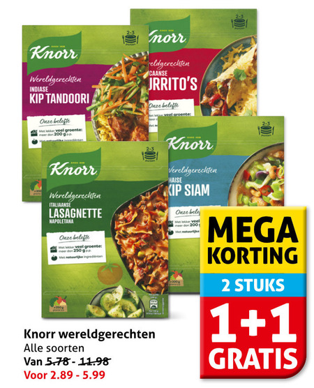 Knorr   maaltijdmix folder aanbieding bij  Hoogvliet - details