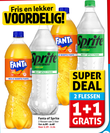Sprite   frisdrank folder aanbieding bij  Hoogvliet - details