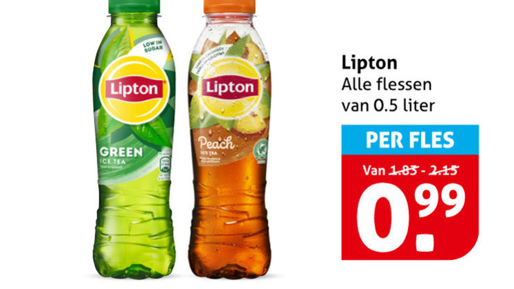 Lipton   ice tea folder aanbieding bij  Hoogvliet - details