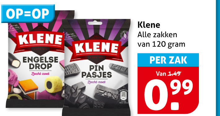 Klene   drop folder aanbieding bij  Hoogvliet - details
