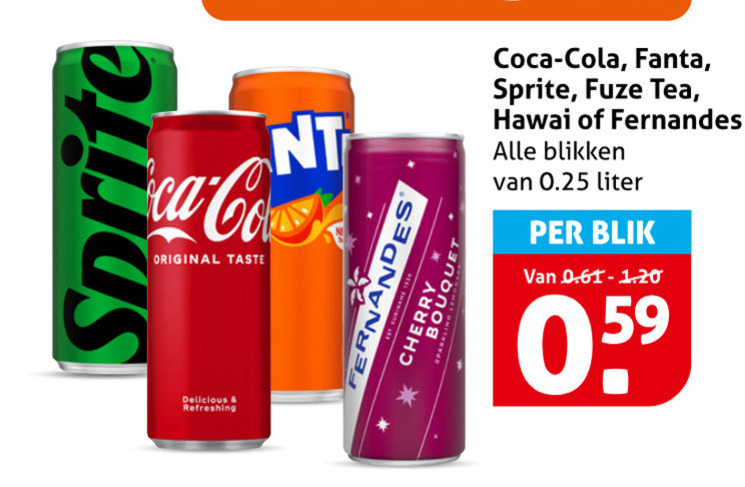 Sprite   cola, frisdrank folder aanbieding bij  Hoogvliet - details