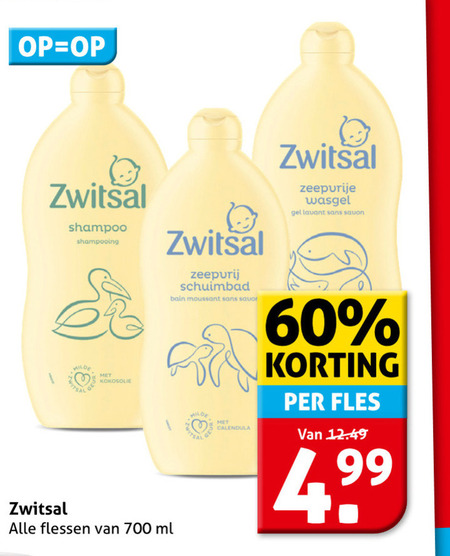 Zwitsal   babyshampoo folder aanbieding bij  Hoogvliet - details