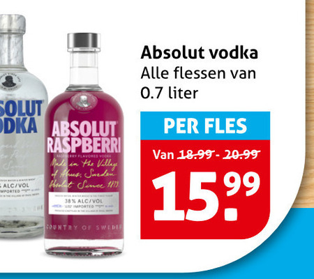 Absolut   wodka folder aanbieding bij  Hoogvliet - details