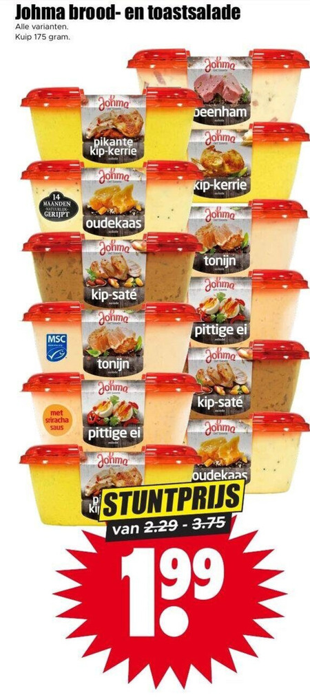 Johma   salade folder aanbieding bij  Dirk - details