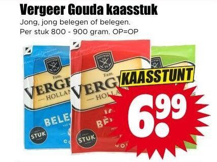 Vergeer   kaas folder aanbieding bij  Dirk - details