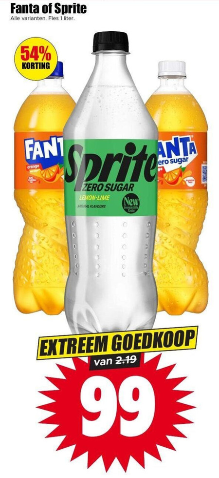 Sprite   frisdrank folder aanbieding bij  Dirk - details