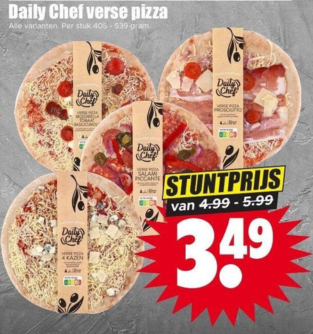 Daily Chef   verse pizza folder aanbieding bij  Dirk - details