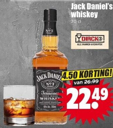 Jack Daniels   whisky folder aanbieding bij  Dirk - details
