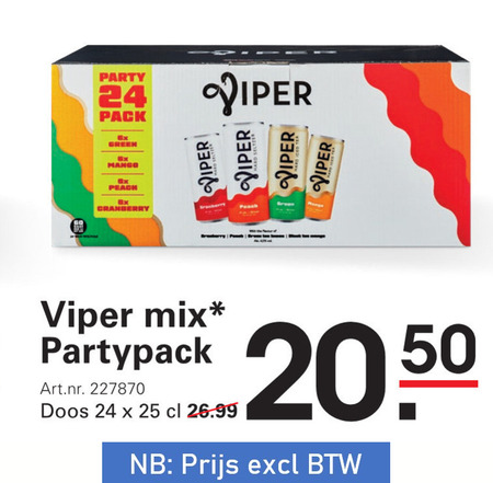 Viper   hard seltzer folder aanbieding bij  Sligro - details