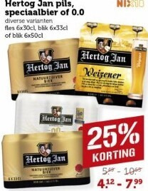 Hertog Jan   alcoholvrij bier, blikje bier folder aanbieding bij  Coop - details