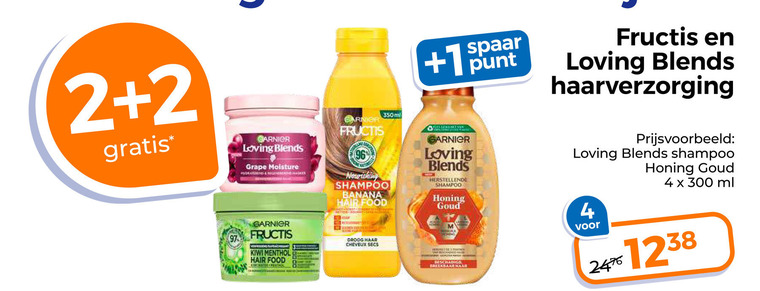 Garnier Loving Blends   shampoo folder aanbieding bij  Trekpleister - details