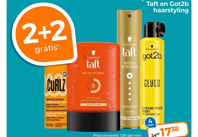 Taft   hairspray folder aanbieding bij  Trekpleister - details