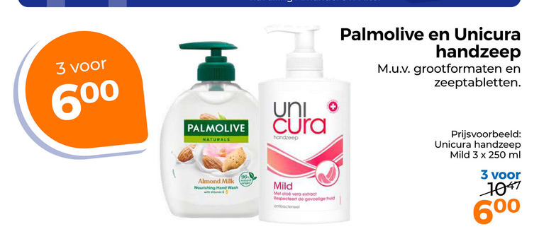 Palmolive   handzeep folder aanbieding bij  Trekpleister - details