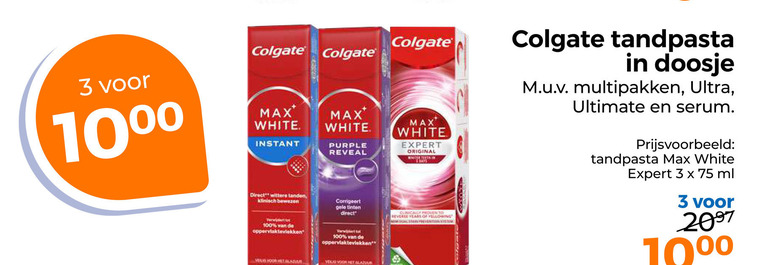 Colgate   tandpasta folder aanbieding bij  Trekpleister - details