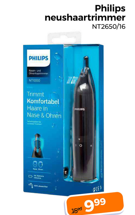 Philips   neustrimmer folder aanbieding bij  Trekpleister - details