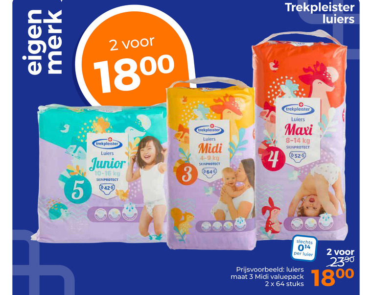 Trekpleister Huismerk   luiers folder aanbieding bij  Trekpleister - details