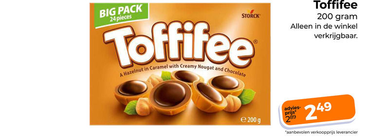 Toffifee   chocolade folder aanbieding bij  Trekpleister - details