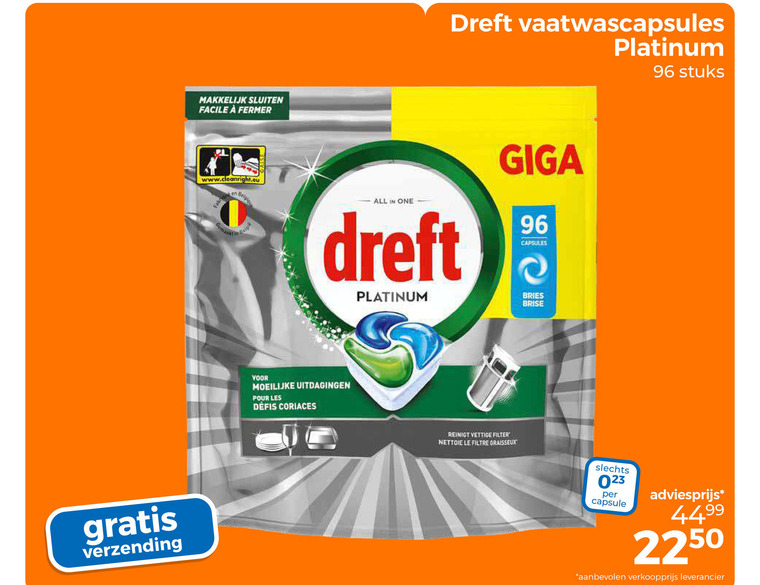 Dreft   vaatwasmiddel folder aanbieding bij  Trekpleister - details