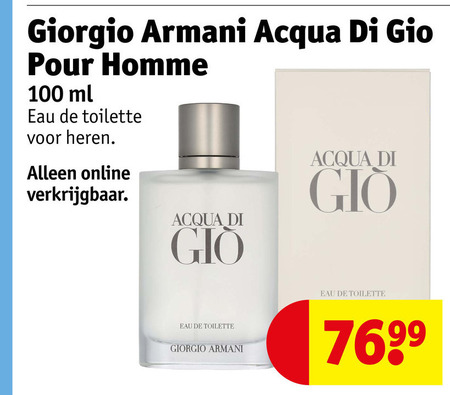 Giorgio Armani   eau de toilette folder aanbieding bij  Kruidvat - details
