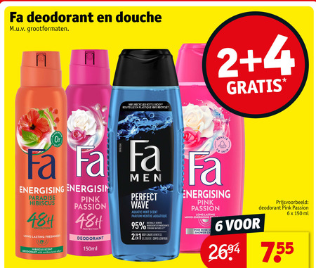 Fa   douchegel, deodorant folder aanbieding bij  Kruidvat - details
