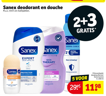 Sanex   deodorant, douchegel folder aanbieding bij  Kruidvat - details