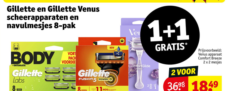 gillette scheermesjes dames handscheerapparaat heren handscheerapparaten 1 2 8 11 venus scheerapparaten navulmesjes pak body intimate labs new pack fusion5 power rasage breeze apparaat comfort mesjes folder aanbieding bij Kruidvat Gillette scheermesjes, heren handscheerapparaat folder aanbieding bij Kruidvat - details