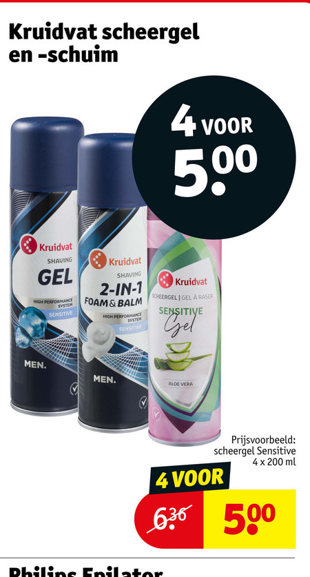 Kruidvat Huismerk   scheergel, scheerschuim folder aanbieding bij  Kruidvat - details