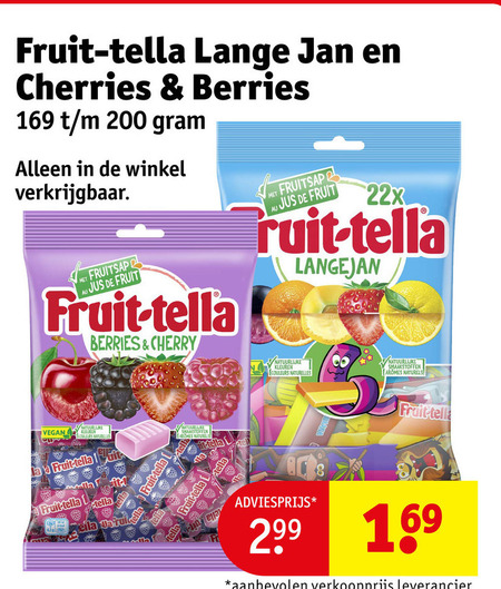Fruit-Tella   snoep folder aanbieding bij  Kruidvat - details