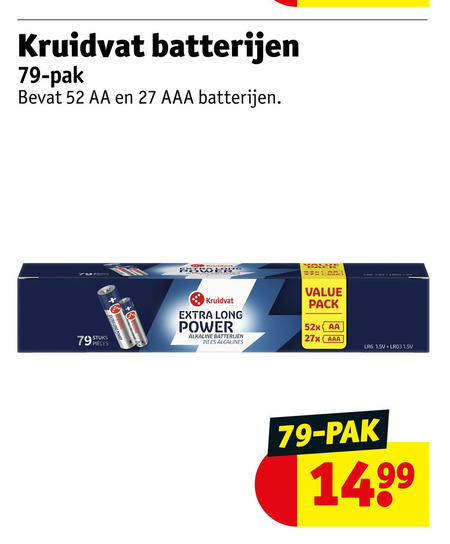 Kruidvat Huismerk   batterij folder aanbieding bij  Kruidvat - details