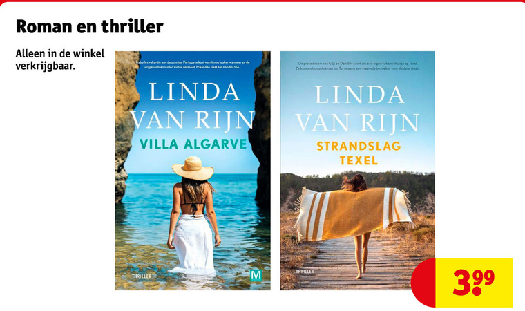 thriller romans roman vakantie portugese kust vrijgevochten surfer victor slaat noodlot droom gijs danielle vakantiehuisje texel bezoeker deur linda villa algarve folder aanbieding bij Kruidvat