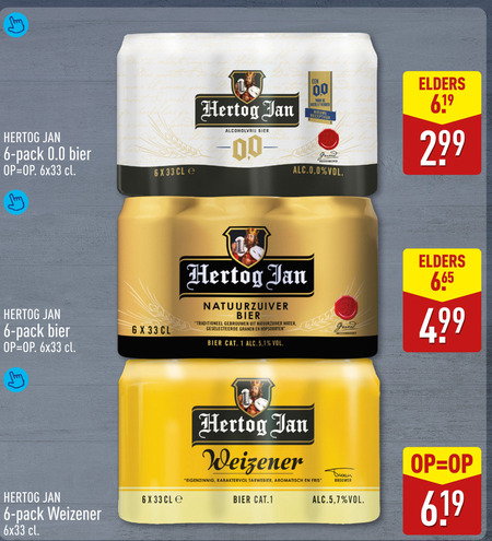 Hertog Jan   blikje bier, speciaalbier folder aanbieding bij  Aldi - details