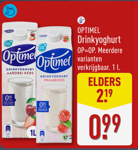 Optimel   drinkyoghurt folder aanbieding bij  Aldi - details