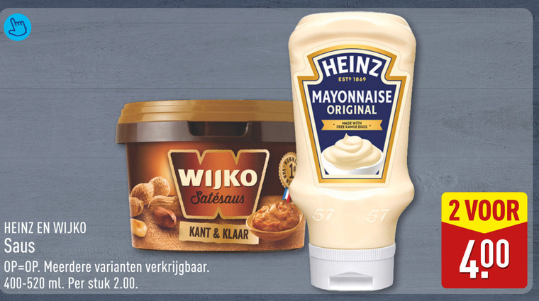 Wijko   satesaus, mayonaise folder aanbieding bij  Aldi - details